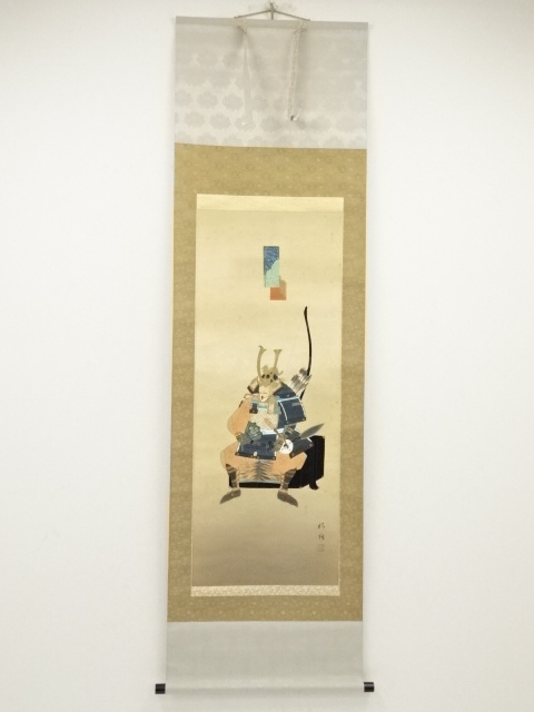 JAPANESE HANGING SCROLL / HAND PAINTED / BUSHI